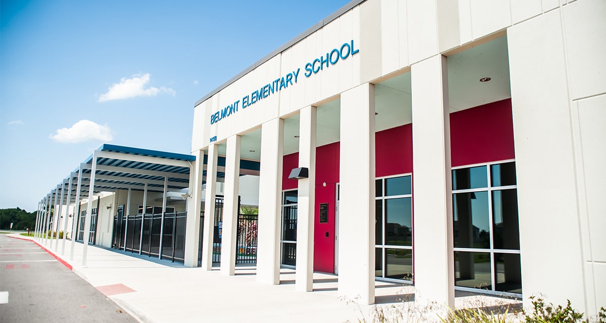 Belmont Elementary School front entrance
