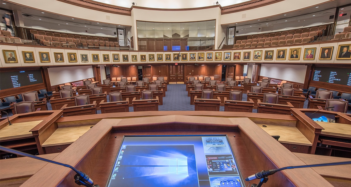 Florida Legislature view from main seat in forum