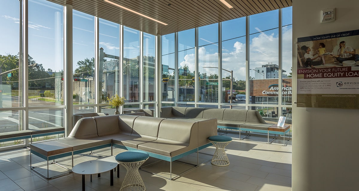 North Monroe Financial Center seating area