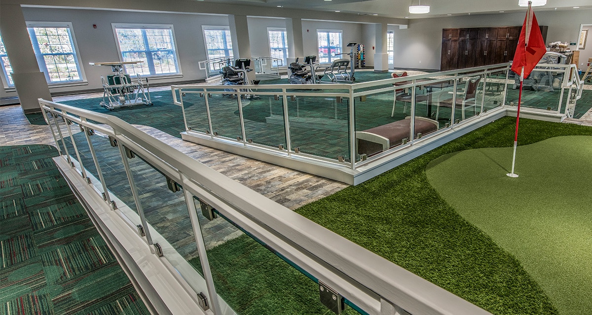 Pruitt Healthcare Facilities indoor minigolf course