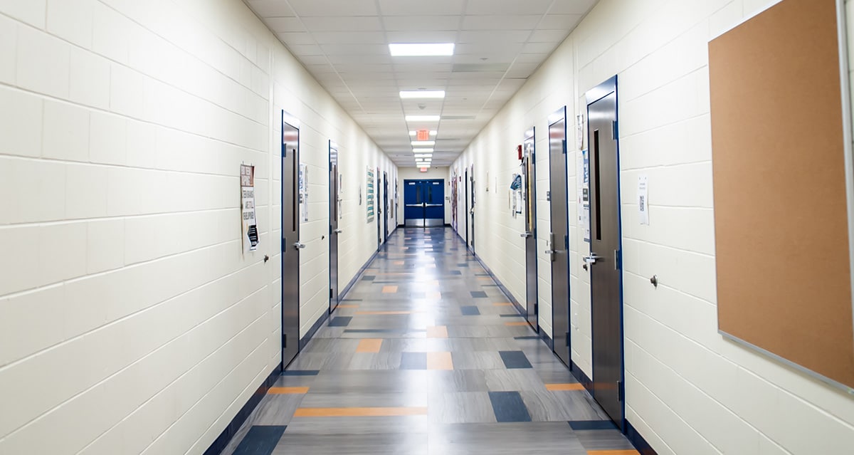 James S. Rickards High School hallway
